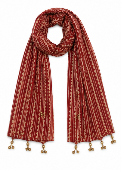 Desert Rhythm | Ajrakh Cotton Stole