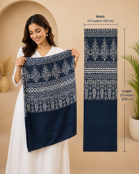 Royal Flora | Mushroom Silk Stole