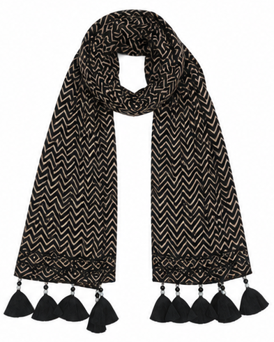 Zigzag | Ajrakh Cotton Stole