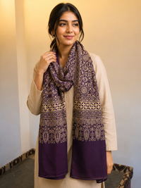 Royal Flora | Mushroom Silk Stole