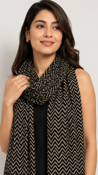 Zigzag | Ajrakh Cotton Stole
