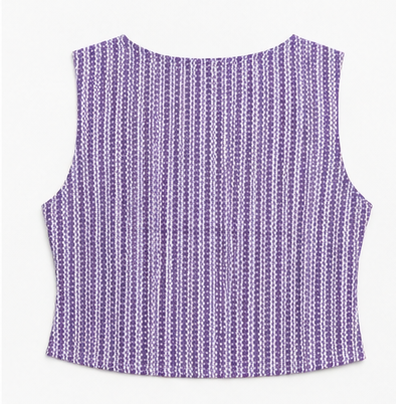 Heritage Stripe Purple Cotton Top