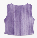 Heritage Stripe Purple Cotton Top