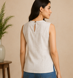 Classic Linen Sleeveless Top